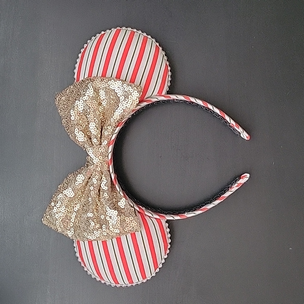 Custom handmade Disney inspired festive Christmas Minnie Mouse ears headband